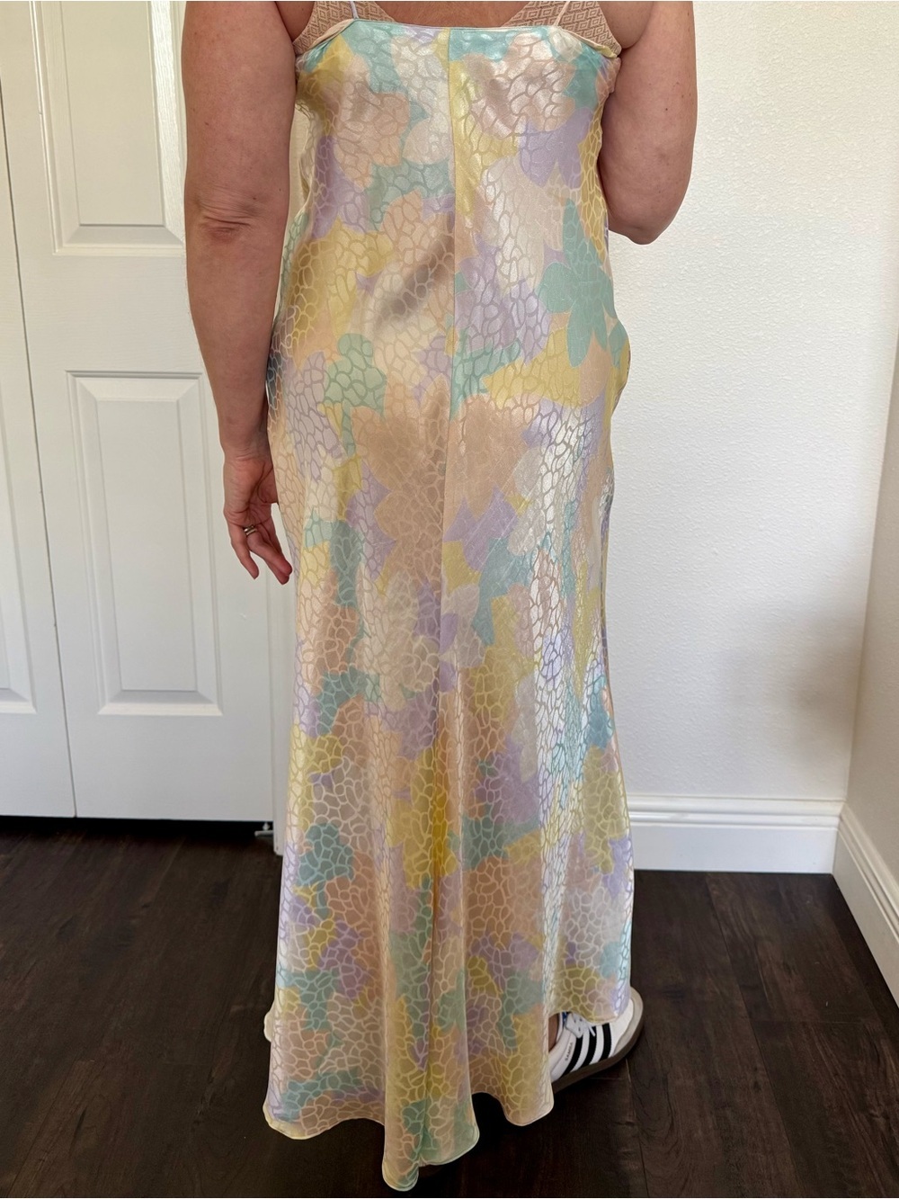 Vintage Georgette Trabolsi Maxi Slip Robe Set Coquette Cottagecore L - Picture 3 of 16